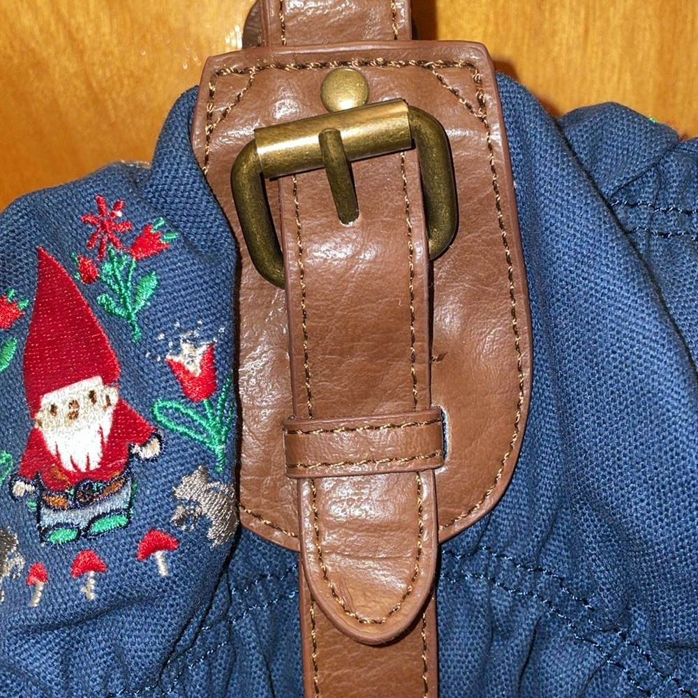 LOUNGEFLY Purse Gnome Themed with Leather Trim - Picture 3 of 8